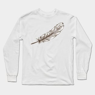 White Bird Feathers Long Sleeve T-Shirt